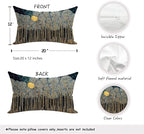 Rustic William Morris Inspired Forest Green Moon Pillow Covers 12x20 - Image 2