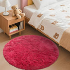 OLANLY Red Round Rugs for Bedroom - Image 3