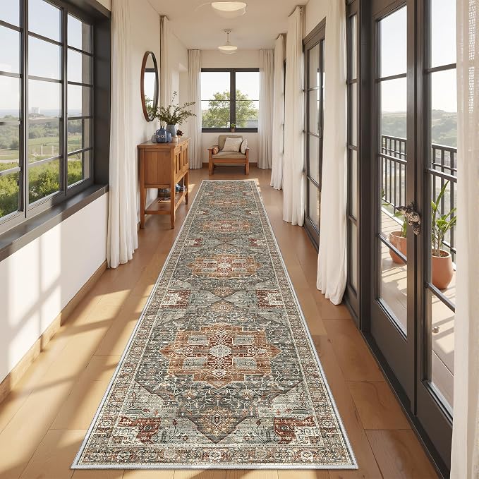 Hallway Runner Rug 2x12, Extra Long Washable Runner Rugs by Restydon
