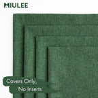 MIULEE Pack of 4 Decorative Solid Waterproof Throw Pillow Covers Linen Garden - Image 5
