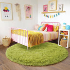 3'x3' Grass Green Round Rug for Bedroom, Ultra Soft Fluffy Circle Rug for Kids - Image 8