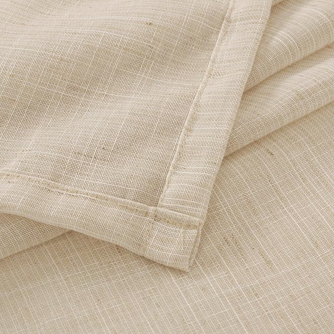 BGment 63 Inches Long Burlap Linen Semi Sheer Curtains - Image 8