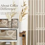 Nanspring Taupe Burlywood Curtains 63 Inch Length - Image 3