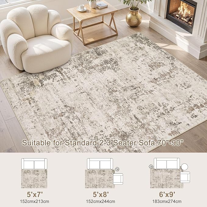 UERMEI 5x7 Area Rug Living Room Rugs - Image 2