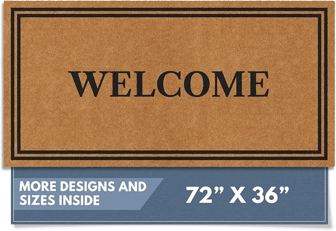 Barnyard Designs Natural Coco Coir Heavy Duty Backing Doormat by BarnyardDesigns