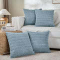Fancy Homi 4 Packs Boho Light Blue Decorative Throw Pillow Covers 22x22 Inch by Fancy+Homi