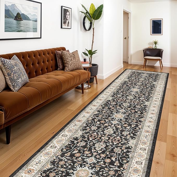 3x12 Long Hallway Runner Rug: Washable Non-Slip Rugs - Image 2
