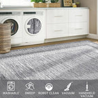 GarveeHome 6x9 Large Washable Area Rug Modern Bordered Rug Distressed Geometric - Image 7