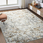 Toneed Abstract Area Rug Modern Washable Rug Soft Non Slip Rug Low Pile by Toneed