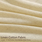 Nanspring Cream Yellow Linen Curtains 102 Inches Long - Image 4