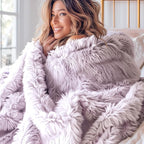 Bedsure GentleSoft Fluffy Lavender Purple Throw Blanket, Soft Cozy Fuzzy Plush - Image 2