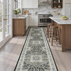 Madane Hallway Washable Runner Rug 2x10, Vintage Kitchen Rugs Soft Entryway Rug - Image 3