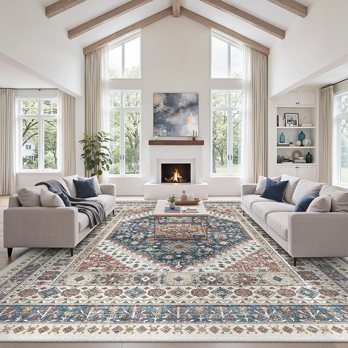 zesthome 10x14 Area Rugs, Stain Resistant Washable Rug, Ultra-Thin Rugs by Zesthome