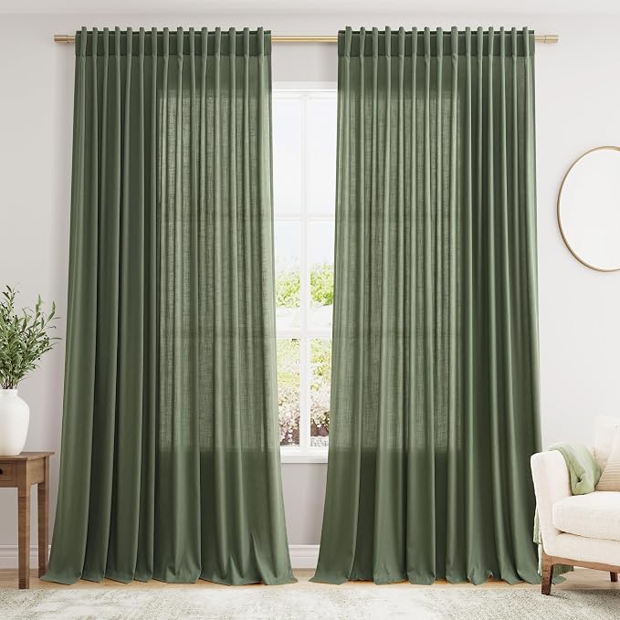 Nanspring Extra Wide Linen Curtains by Nanspring