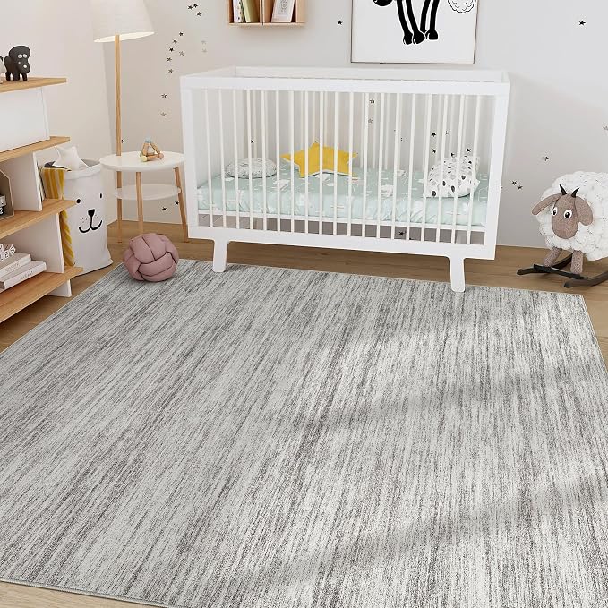Nakagishi 6X9 Area Rugs Living Room: Washable Large Vintage Rug Neutral - Image 8