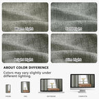 OVZME Valance for Windows, Light Filtering Faux Linen Textured Small Kitchen - Image 9