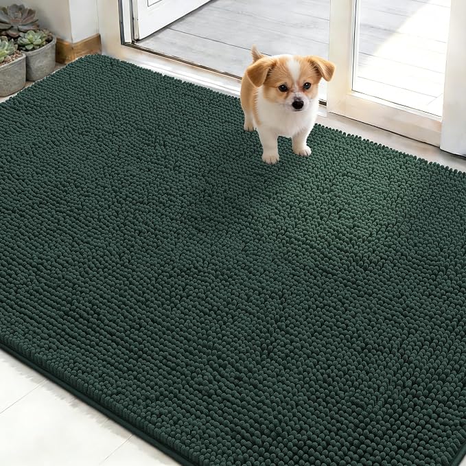 OLANLY Dog Door Mat for Muddy Paws 48x30, Absorbs Moisture and Dirt, Absorbent by OLANLY