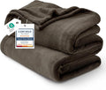 Bedsure GentleSoft Fleece Throw Blanket Brown by BEDSURE