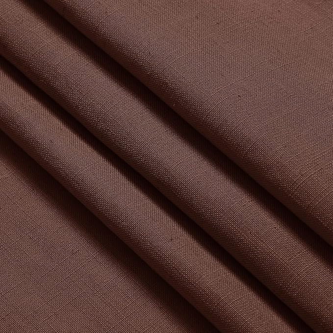 Rustic Brown Linen Curtains 63 Inches Long 2 Panel Sets - Image 7