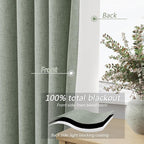 Guken 100% Blackout Curtains 120 Inch Length 2 Panels Set - Image 4