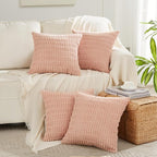 Fancy Homi 4 Packs Boho Pink Decorative Throw Pillow Covers 26x26 Inch - Image 6