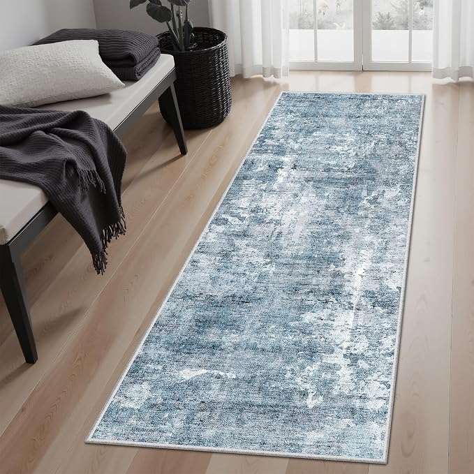 Runner Rug 2'x6' Abstract Washable Non-Slip Runner Rugs - Image 3