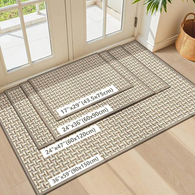 LEKEEPGO Door Mat Indoor Entrance 24"x36", Absorbent Indoor Door Mat, Non Slip - Image 7