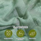 NICETOWN Olive Green Curtains Linen Sheer Texture - Image 3