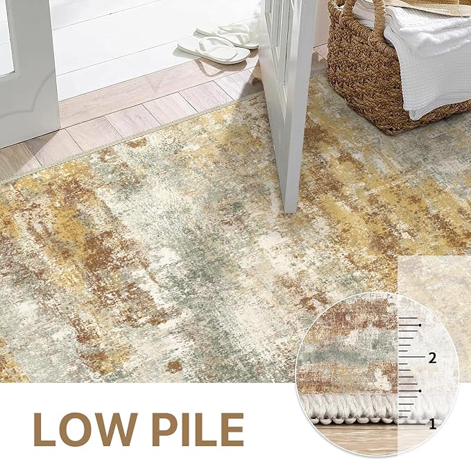 Area Rugs 5x8 for Living Room Bedroom, Modern Abstract Machine Washable Rug - Image 9