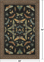 Insect Print Washable 4x6 Entryway Rug - Image 2