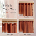 MYSKY HOME Bohemian Macrame Curtains 84 Inches Long - Image 3