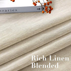 H.VERSAILTEX Linen Curtains Nickel Grommet Natural Linen Semi-Sheer Curtains 2 - Image 4
