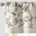 jinchan Floral Curtain Valance for Windows 16 Inch Linen Valance for Kitchen by JINCHAN