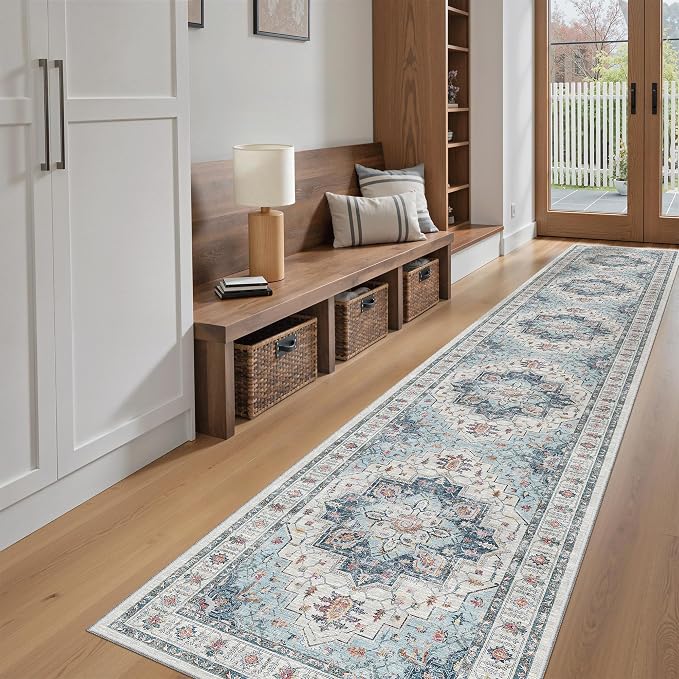 Madane Runner Rugs for Hallway 2x10 Long Washable Non-Slip Hallway Runner Rug - Image 3