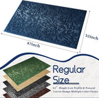 Blue Leaves Outdoor Indoor Entrance Door mat, Absorbent Durable Heavy Duty - Image 2