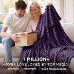 Bedsure GentleSoft Purple Fleece Blanket - Image 2