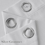 NICETOWN Faux Linen Greyish White Blackout Curtains 84 inches Long - Image 2