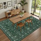 4x6 Area Rugs for Living Room: Washable Rug Soft Vintage Distressed Floral - Image 4