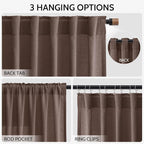 Cappuccino Linen Curtains 90 Inch Long 2 Panels Set - Image 3