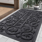 Smiry Welcome Door Mat Outside Entrance, Heavy Duty Trap Dirt and Moisture Easy by Smiry
