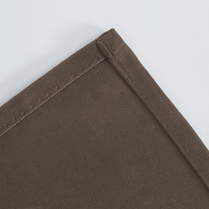 LEMOMO Chocolate Brown Thermal Blackout Curtains/52 x 95 Inch/Set of 2 Panels - Image 7