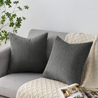 Topfinel Decorative Dark Grey Throw Pillow Covers Cushion Cases, Mix and Match - Image 3