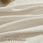 Nanspring Birch Beige Linen Curtains 84 Inches Long - Image 4