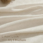 Birch Beige Linen Curtains for Living Room 100 Inches Long Light Filtering Semi - Image 4
