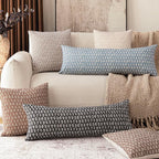 Foindtower Set of 2 Decorative Floral Body Lumbar Throw Pillow Covers Neutral - Image 7