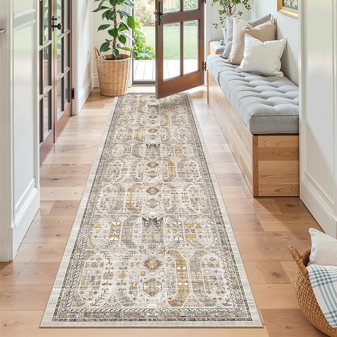 Madane Runner Rug 2x8, Washable Hallway Runner Rugs, Non-Slip Low-Pile Soft - Image 3