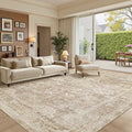 Madane 8x10 Area Rugs for Living Room, Machine Washable Vintage Natural Rug by Madane