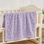 Yurhap Fleece Baby Blanket Heart Checkered Blanket, Ultra Soft Cozy Baby - Image 2