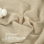 LAMIT 30 Inch Cafe Linen Curtains - Image 2