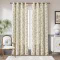 jinchan Floral Linen Curtains for Living Room 84 Inch Length Butterfly Curtain by JINCHAN